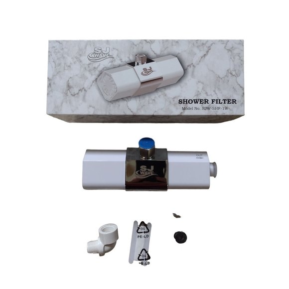 SJ Wave Bathroom Shower Water Filter SJW-SHF-1W with extra Filter - Picture 2 of 12